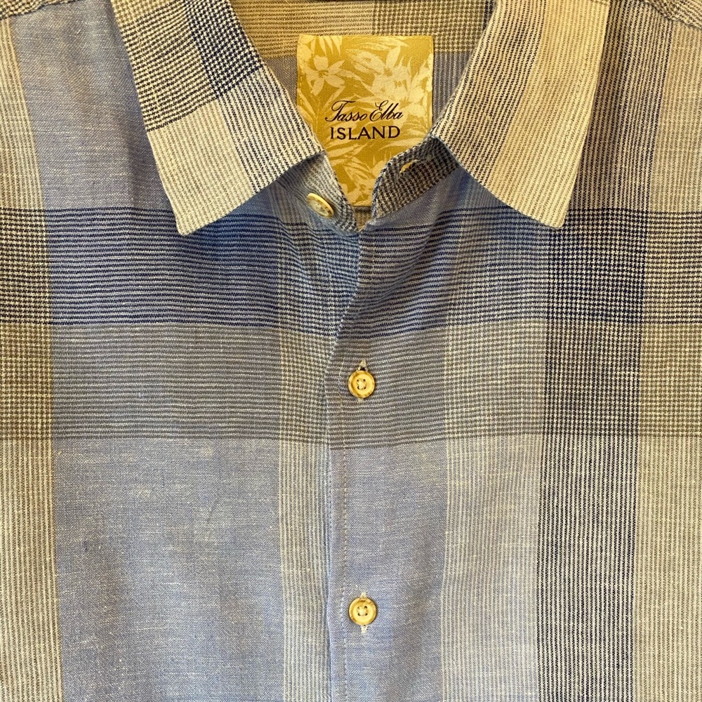 XL Taso Albo linen and cotton summer shirt